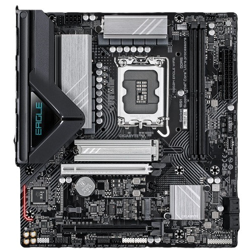Gigabyte GA-B860M-EAGLE-WIFI6, Micro ATX, Intel LGA 1851, 2xDDR5, 2xM.2, 4xSATA 6Gb/s, RAID, 2xPCIe, 1xHDMI, 1xDP, GbE LAN, Wireless AX+Bluetooth, 3xUSB3.2, 3xUSB2.0