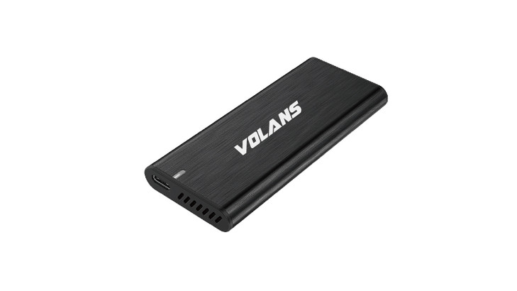 Volans VL-UCM2-S, NVMe PCIe M.2 SSD to USB-C 3.1 Gen 2 Enclosure, Up to 10Gbps, 4TB Max Capacity, Realtek RTL9210 Chip, LED Indicator, Aluminium Body