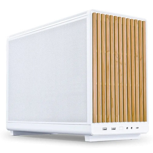Lian Li PC-A3W-WD, DAN-A3 White Beech Wood Edition, Micro ATX, Steel Mesh Side Panel, Drive Bays: 2×2.5”, 1×2.5” or 1×3.5”, Exapansion Slot: 4, Fan: 120mm, Motherboard Support: M-ATX/ITX, White