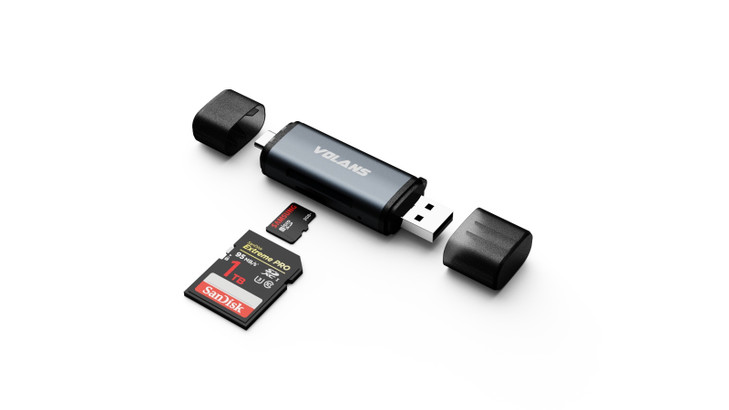 Volans VL-CR07, USB 3.1 A/C SD/Micro SD Card Reader