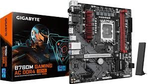 Gigabyte GA-B760M-G-AC-D4-GEN5, B760, 2x DDR4, 1x PCI-E 5.0 x16, 2x M.2, 4x SATA3, 3x USB-A 3.2, 1x USB-C 3.2, 1x D-Sub, 1x DisplayPort 1.2, 1x HDMI 2.1, Micro ATX, 2.5GbE LAN, WIFI 5, BT 5.0, WIFI EZ-Plug, Smart Fan 6, 3 Years