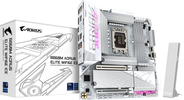 GA-B860M-A-ELITE-WIFI6E-ICE-1.0 Gigabyte M/B B860M A ELT WF6E ICE 1.0, Intel ® B860, 4 x DDR5 up to 256 GB, 2x HDMI, 2 x PCI Express x16, 3 x M.2, 4 x SATA, 9x USB 3.2, 3 YR WARRANTY