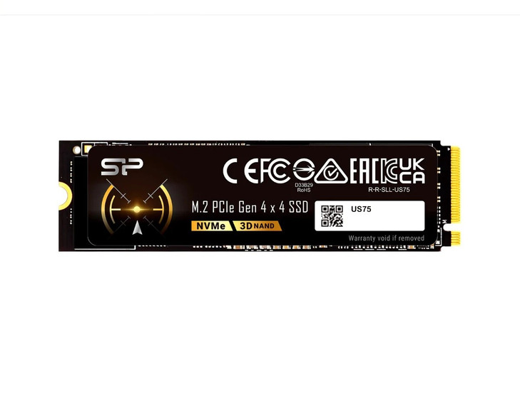 Silicon Power SP04KGBP44US7505, US75 Series, 4TB, M.2 NVMe, PCIe4.0, Read Speed: Up to 7000MB/s, Write Speed: Up to 6500MB/s