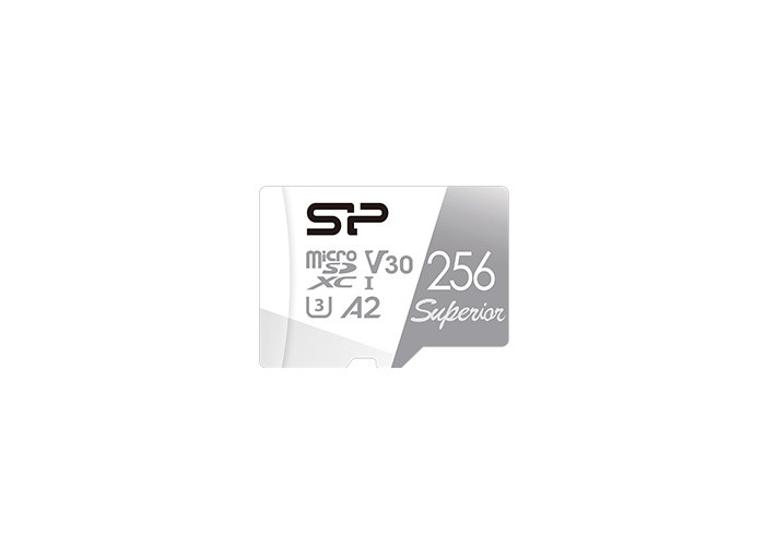 Silicon Power SP256GBSTXDA2V20SP A2, Superior A2 MicroSD Card, 256GB, UHS-I U3, Video Speed V30 4K Ultra HD Recording, Read Speed: Up to 100MB/s, Write Speed: Up to 80MB/s, read of 4,000 IOPS write of 2,000 IOPS, sustained sequential