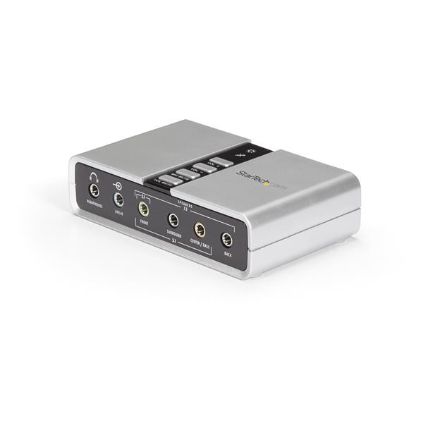 StarTech.com External Sound Box - 16 bit DAC Data Width - 7.1 Sound Channels - External - C-Media CM6206 - USB 2.0 - 48 kHz Maximum Playback Sampling Rate - USB - 1 x Number of Audio Line Out