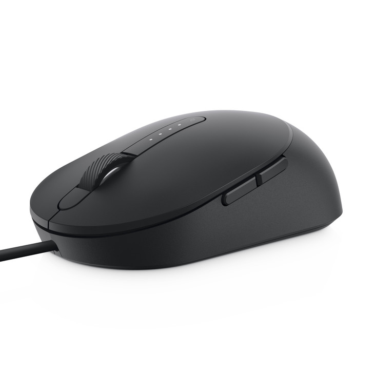 Dell Wired Laser Mouse MS3220 - Black - Cable - 3200 dpi - Scroll Wheel - Right-handed