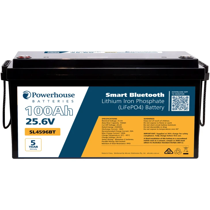 24V 100Ah Lithium LiFePO4 Battery M8 With Bluetooth