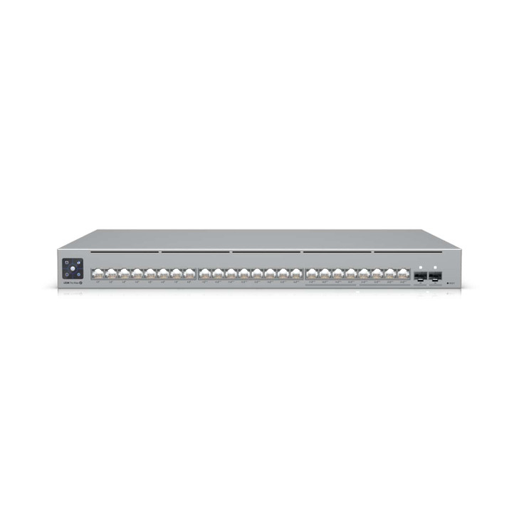 Ubiquiti UniFi Network, 24-Port, POE 400W, (8) 2.5GbEPoE++, (16) GbE Ports - (8) PoE+,  (8) PoE++, (2)10G SFP+, Layer3, Rack Mount, Incl 2Yr Warr
