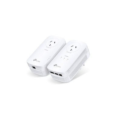 TP-LINK PowerLAN TL-PA8033P KIT | Adattatori Powerline Gigabit, Pass-through, Presa Integrata