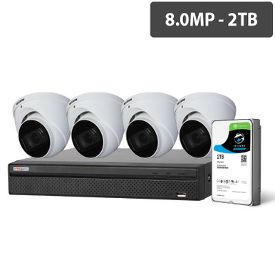 WATCHGUARD Compact 8 Channel 8.0MP HDCVI Surveillance Kit (4 x ...
