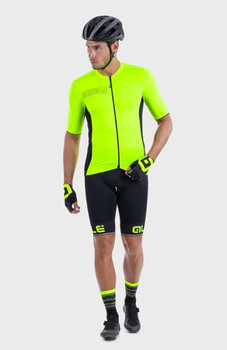 Colour Block Men's Short Sleeve Jersey - Yellow