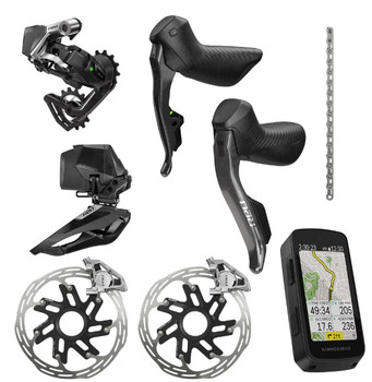 Red AXS 2x HRD Karoo E1 eTap Full Groupset inc Power Cranks and Cassette