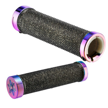 Diamond Kush AM Grips Black with Oil Slick Rings