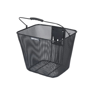 Bilbao Front Basket KF with Black Handlebar Holder