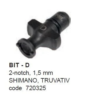 Bit D, 2-Notch 1.5mm, Separate, For Chainri