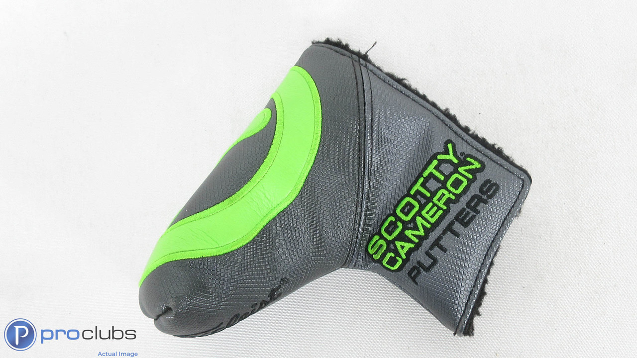Circle T! Scotty Cameron Gray/Lime Industrial Mid-Mallet Headcover -  393715