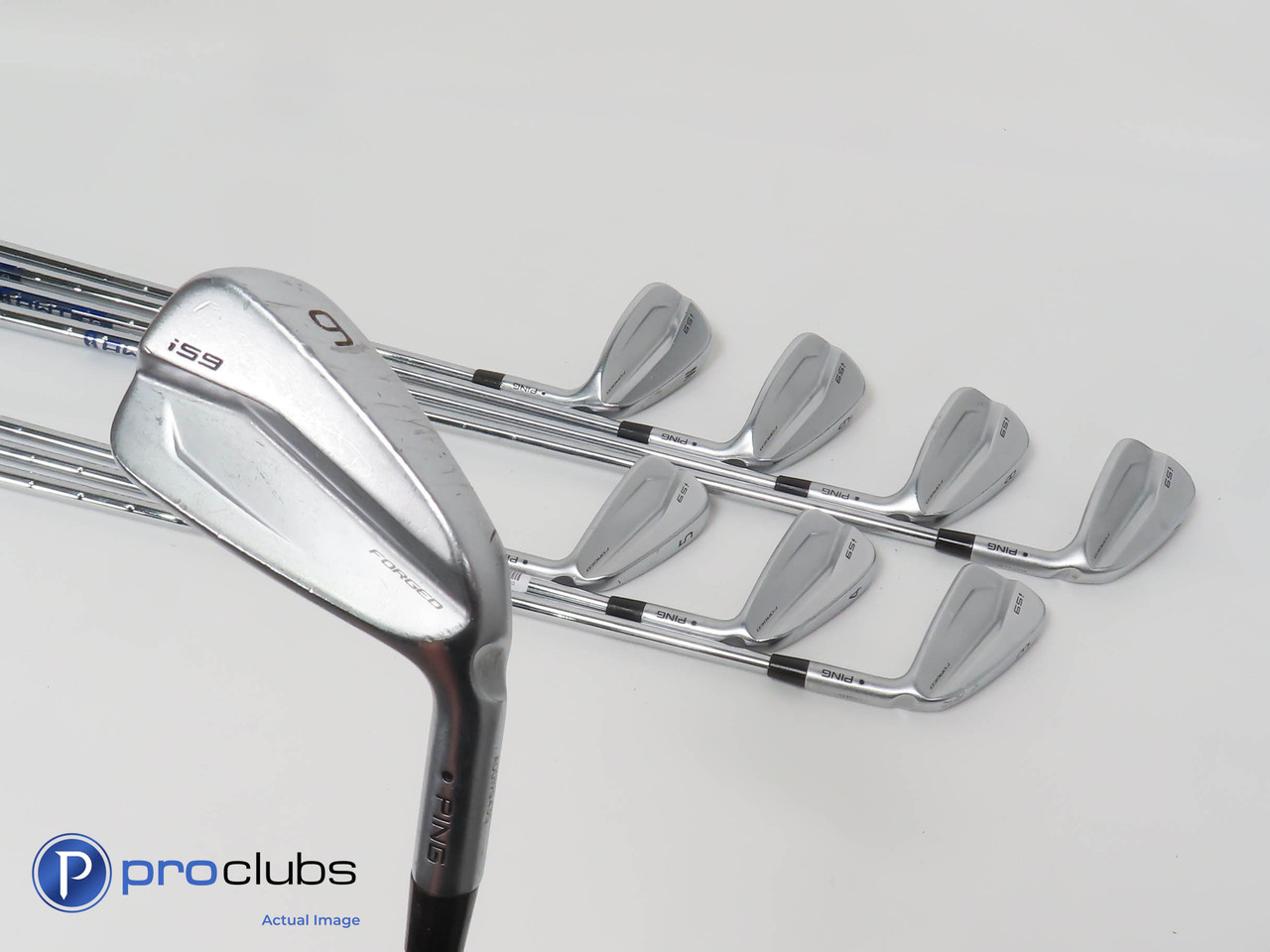 PING i59 Forged 3-PW IRON SET Black Dot - Ping AWT 2.0 Stiff Flex Steel  373822