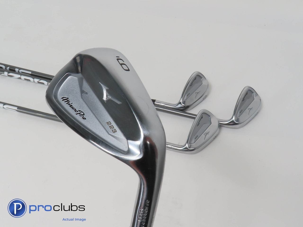 Nice! Mizuno PRO 223 8-PW,GW IRON SET - HZRDUS Silver 75g Stiff Graphite  375527