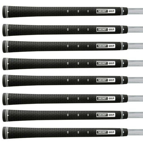 (8) NEW BOCCIERI GOLF SECRET GRIP BLACK COUNTER BALANCE GOLF GRIPS #155619