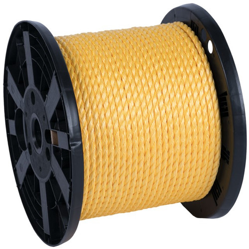 1 3-Strand Yellow Polypropylene Rope - 600' Spool - Harriscos - Industrial  Outfitters