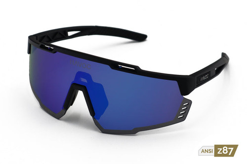 Havoc Reaper Black Frame Blue Lens Safety Glasses - Harriscos