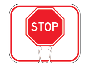 JBC Plastic Cone Sign Stop Symbol (12.25" X 10.75") (White)