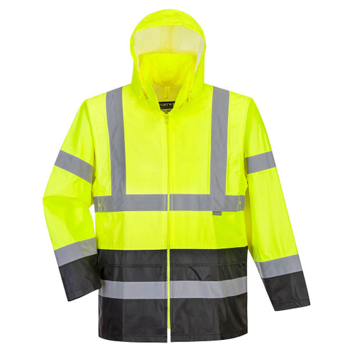 Portwest Hi-Viz Contrast Rain Traffic Jacket (Hi-Viz Yellow)