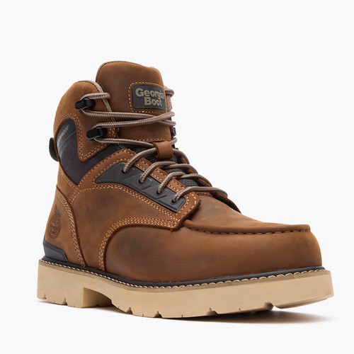 Georgia Boot Men's Carbon Flex 6" Moc-Toe Work Boot (Brown)