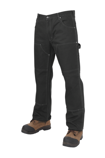 Tough Duck Loose-Fit Washed Duck Double Front Pant (Black)