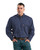 Berne Flame Resistant Button Down Long Sleeve Work Shirt (Navy)