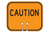 JBC Plastic Cone Sign "Caution" (12.25" X 10.75") (Orange)