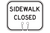 JBC Plastic Cone Sign "Sidewalk Closed" (12.25" X 10.75") (White)