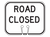 JBC Plastic Cone Sign "Road Closed" (12.25" X 10.75") (White)