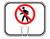 JBC Plastic Cone Sign No Pedestrian Symbol (12.25" X 10.75") (White)