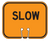 JBC Plastic Cone Sign "Slow" (12.25" X 10.75") (Orange)