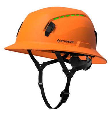 Studson SHK-1 Full Brim Vented Hard Hat (Orange) - Harriscos