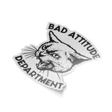 Hissing Cat Sticker in White by ©Bad Attitude Dept LLC
Visit badattitudedept.com to purchase