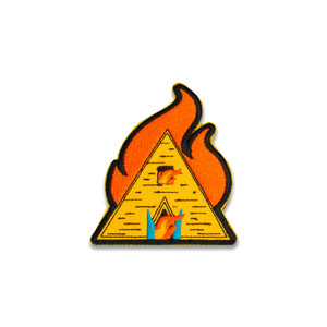 Midsommar Inspired Burning Yellow Temple Patch at Bad Attitude Dept