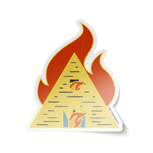 Midsommar Burning Yellow Temple Horror Inspired Sticker Designed by Nectar of Oddity for Bad Attitude Dept LLC
Visit badattitudedept.com to purchase