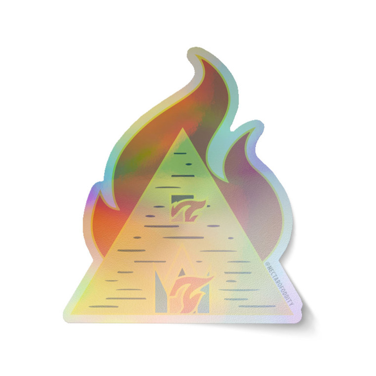 Midsommar Burning Yellow Temple Horror Inspired Sticker in Holographic
Designed by Nectar of Oddity for Bad Attitude Dept LLC
Visit badattitudedept.com to purchase