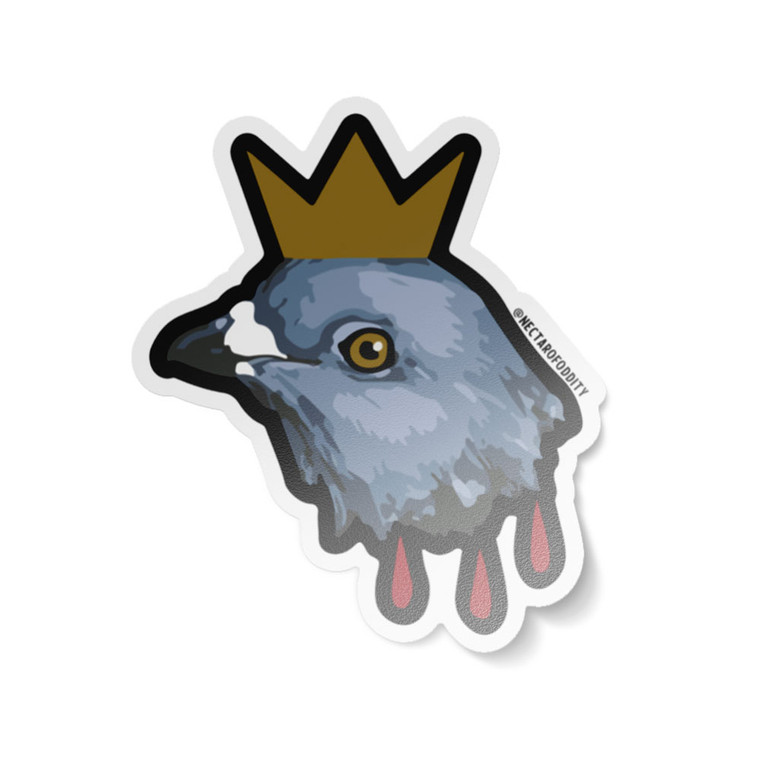 Hereditary Pigeon King Paimon Horror Inspired Sticker Designed by Nectar of Oddity for Bad Attitude Dept LLC
Visit badattitudedept.com to purchase