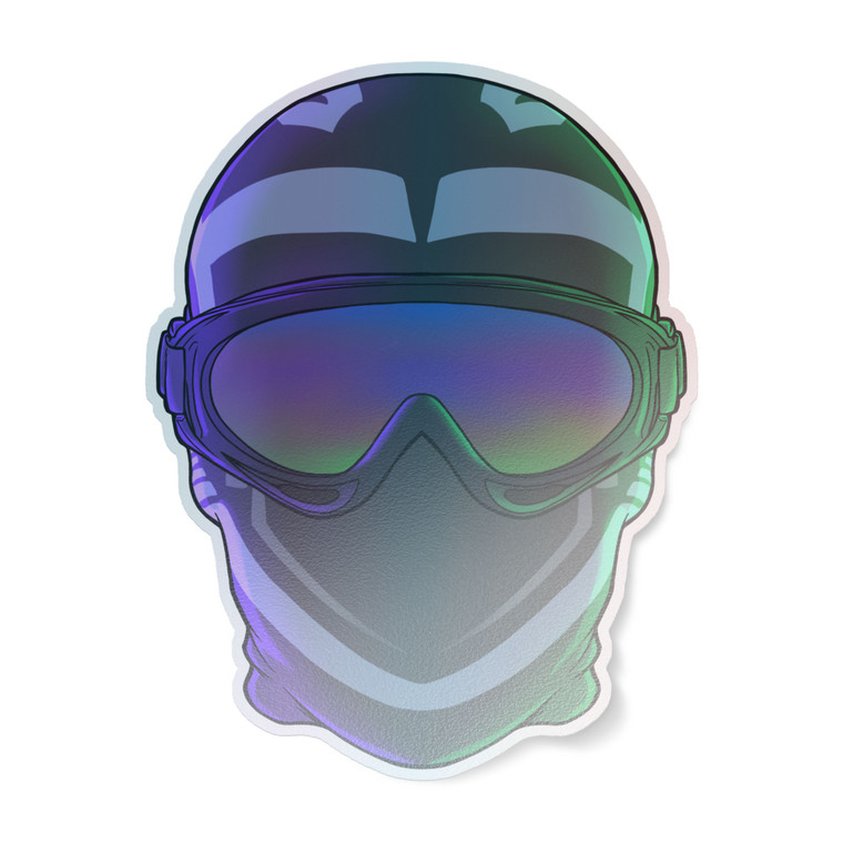 Print Shoot Repeat Sticker - Holographic Mask sticker
Available exclusively at badattitudedept.com