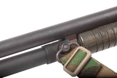 Remington 870 sling push button attached to barrel