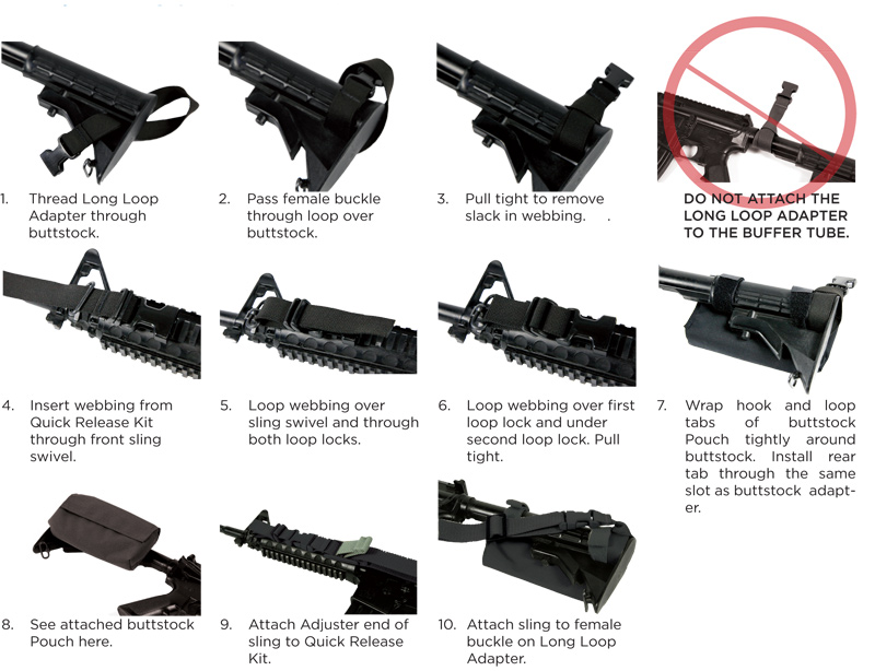 10 steps for attaching the Air Force Sling