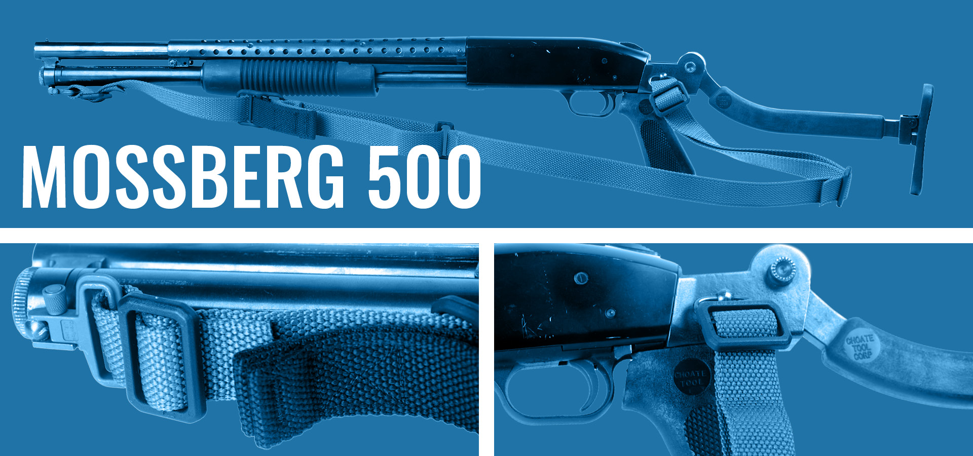 Mossberg 500 Shotgun and Vickers Sling with front swivel mount hardwware