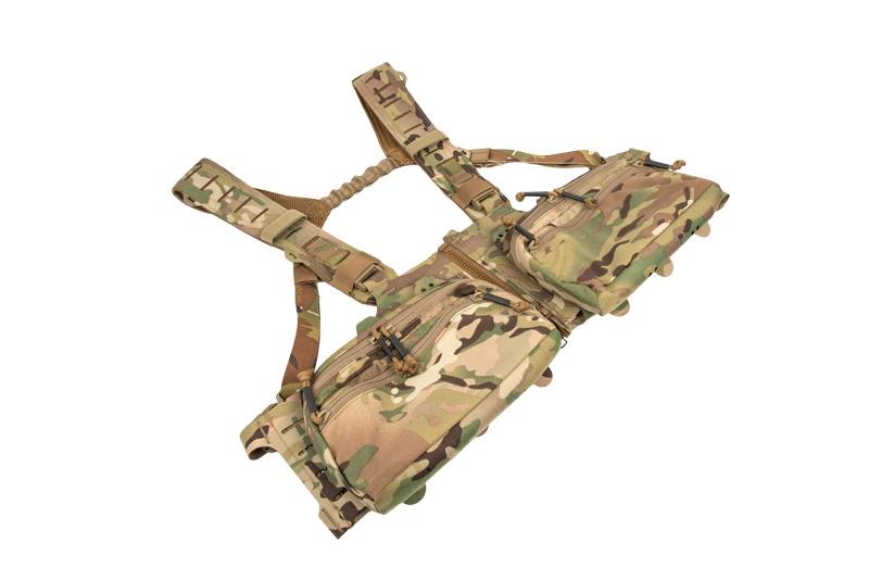 RECCE CHEST RIG MULTICAM WITH POUCH