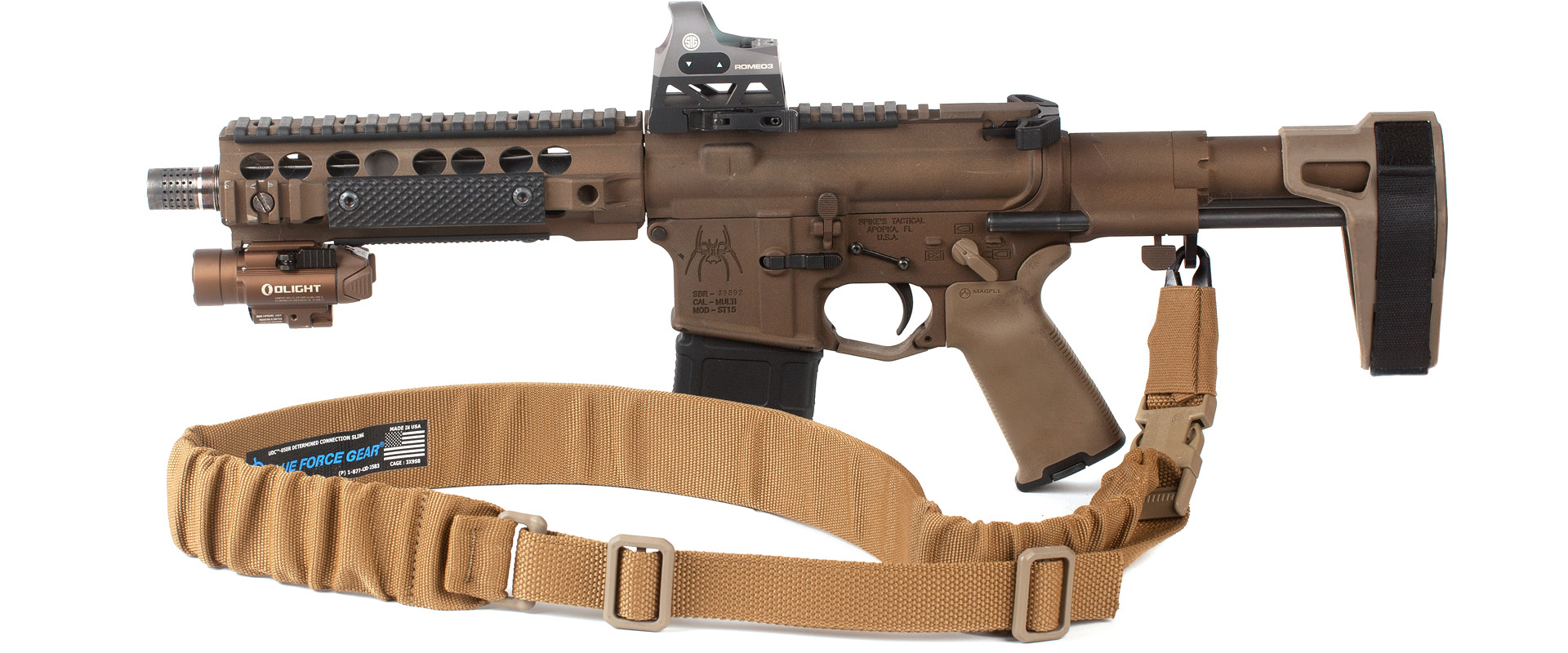 AR15 pistol with UDC Single Point Sling