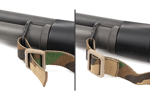 How to Attach Sling to Barrel Swivel step 3 Loop webbing over swivel and back through triglide