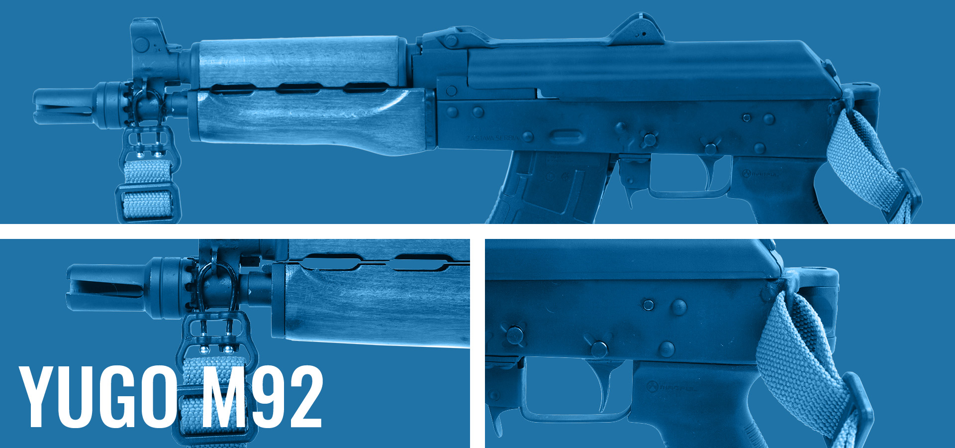 Custom Yugo M92 PAP with VZ58 Side folding stock converted to a pistol brace with AK Sling