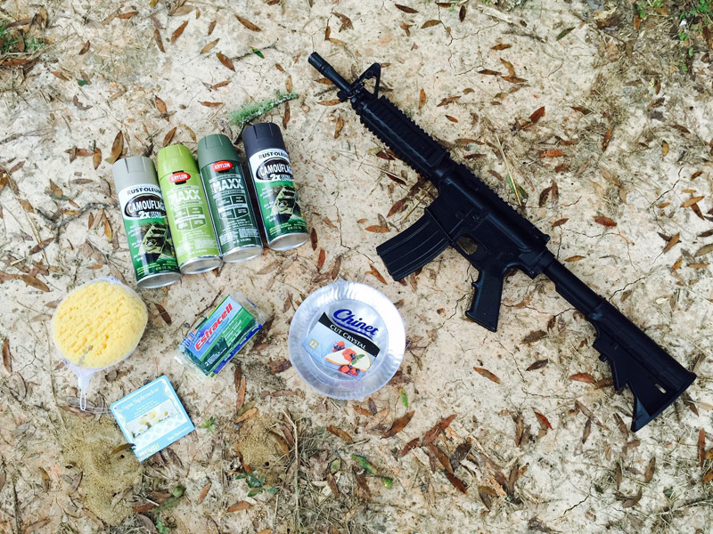 diy camo paint your rifle